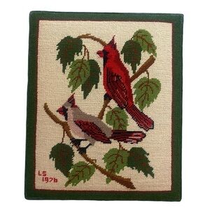 cardinals needlework picture